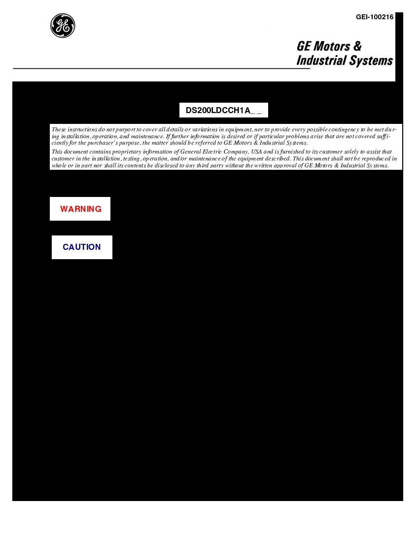 First Page Image of DS200LDCCH1AFA MANUAL GEI-100216.pdf